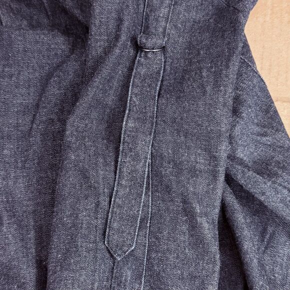 AG Adriano Goldschmied Denim Shirt S Dark Blue Buckle Detail Pockets EUC B68 - Picture 3 of 5